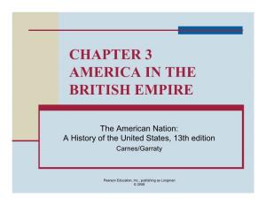Chapter 3 America in the British Empire