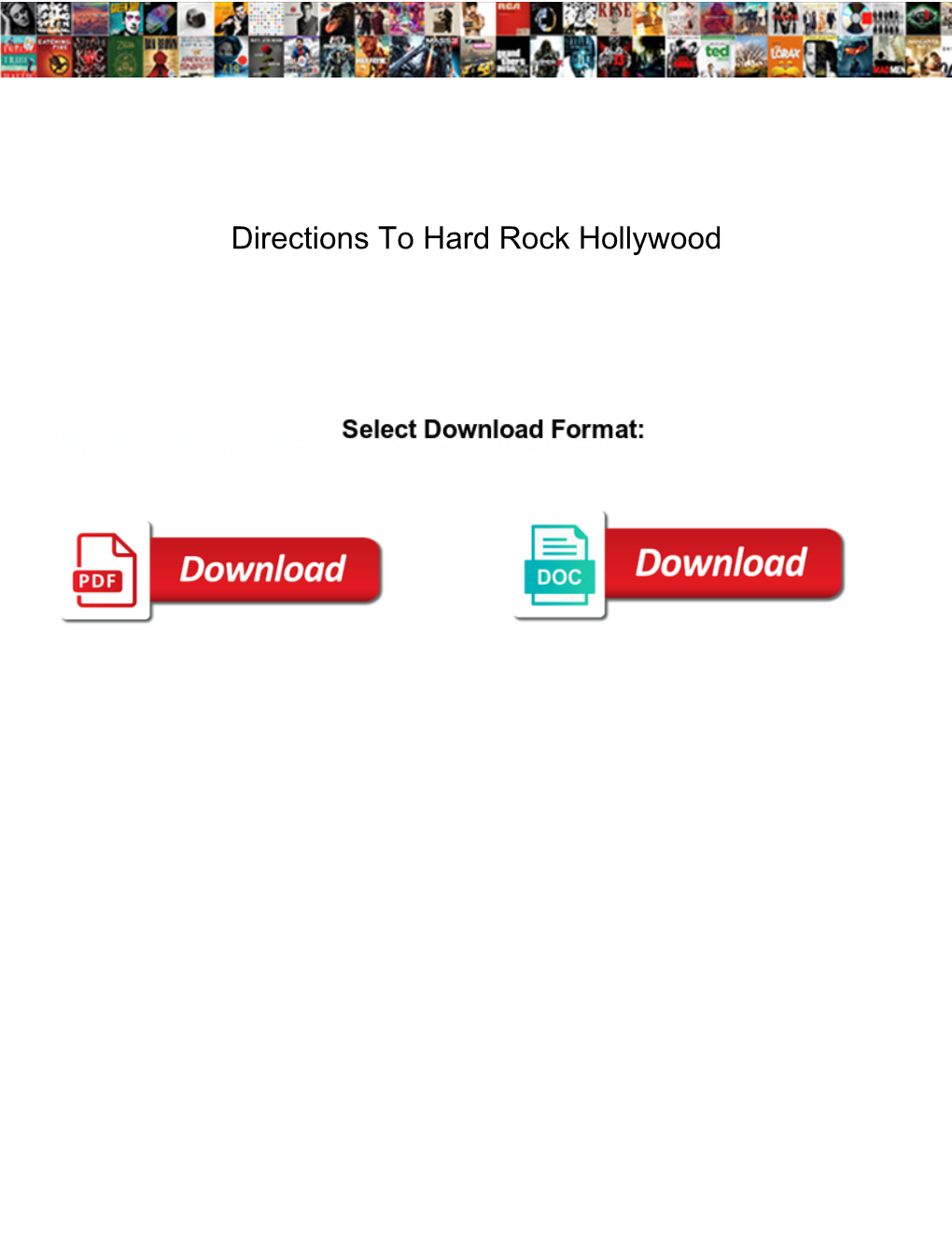 Directions to Hard Rock Hollywood