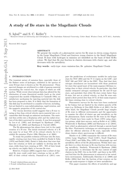 A Study of Be Stars in the Magellanic Clouds 3