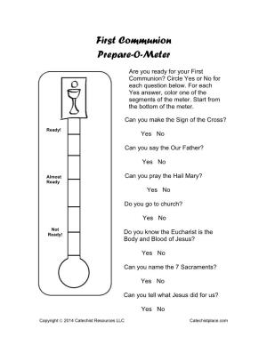 First Communion Prepare-O-Meter