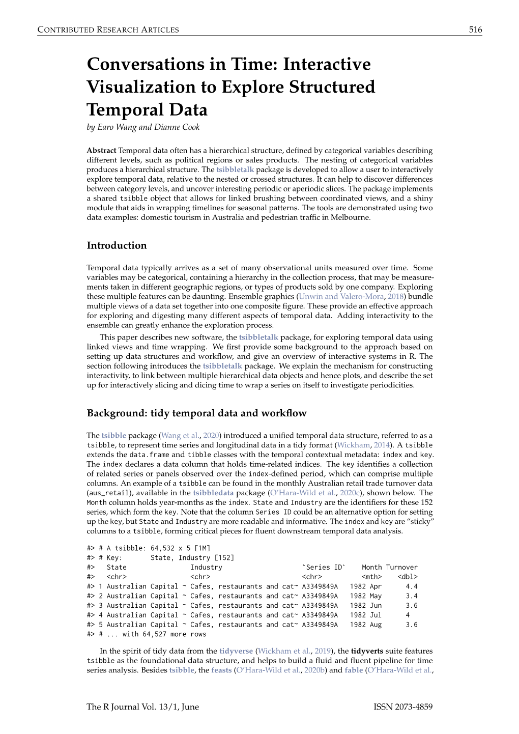 Interactive Visualisation to Explore Structured Temporal Data