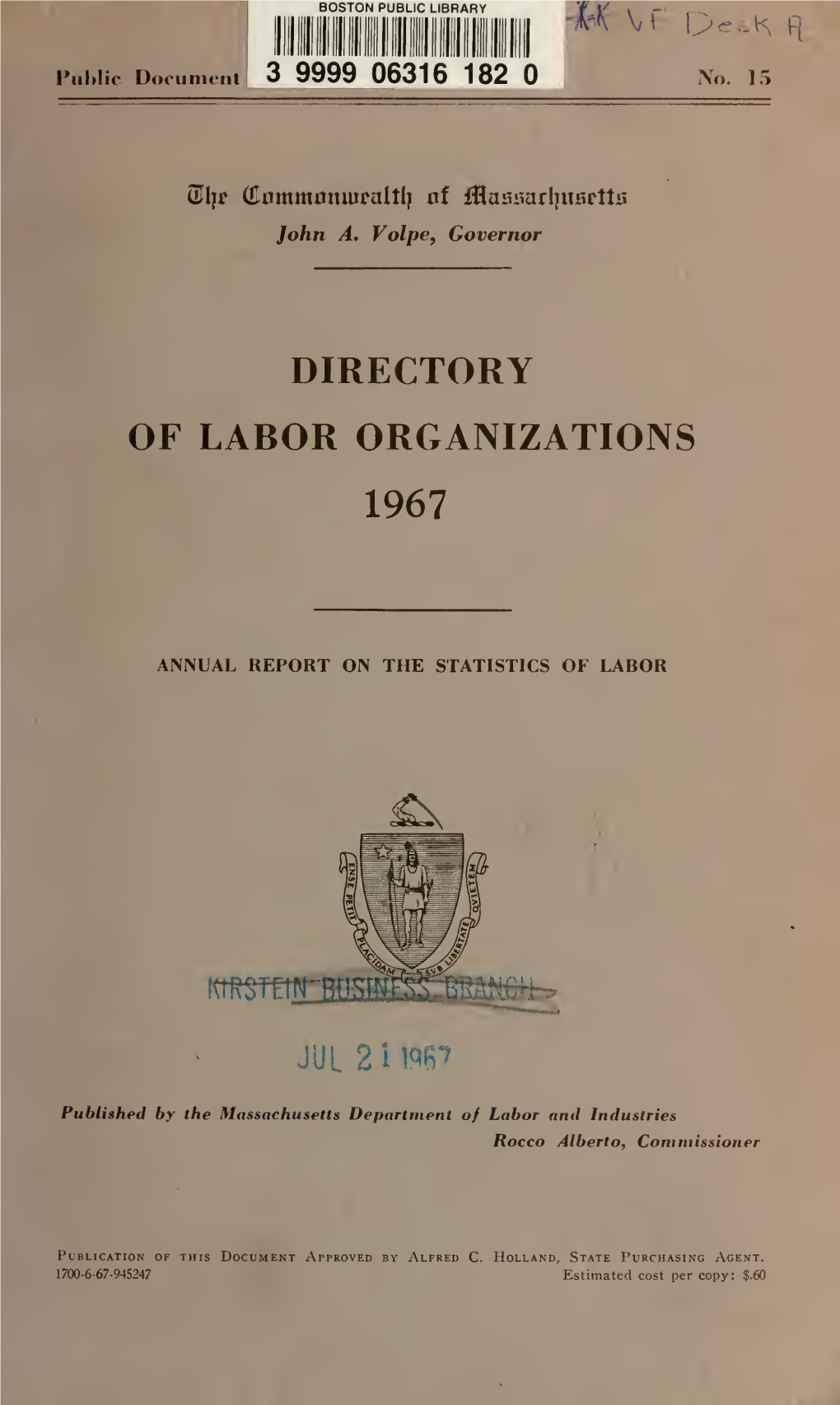 Directory of Labor Organizations in Massachusetts