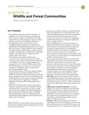 Chapter 14. Wildlife and Forest Communities 341