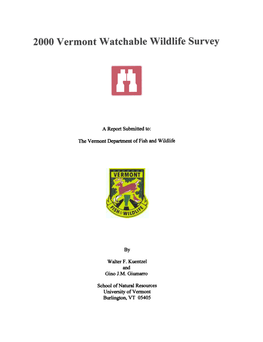 Vermont Watchable Wildlife Survey