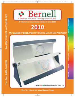 Bernell 2010 Catalog Pages 1-25 +Cover (2) Final for Print:Bernell Cat 2007 Pg1-21 + 2.Qxd 1/19/2010 12:21 AM Page 1 P RIMARY