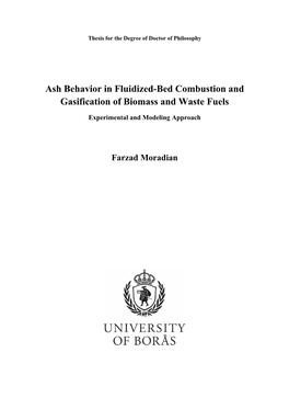 Ash Behavior in Fluidized-Bed Combustion and Gasification of Biomass and Waste Fuels