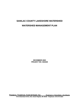 Sanilac County Lakeshore Watershed
