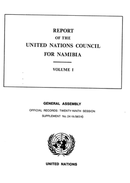 REPORT UNITED NATIONS COUNCIL for Nal\1IBIA