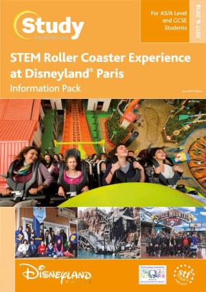 STEM Roller Coaster Experience at Disneyland® Paris