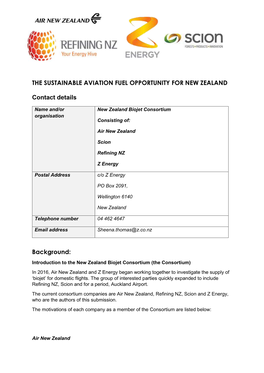 The Sustainable Aviation Fuel Opportunity for New Zealand