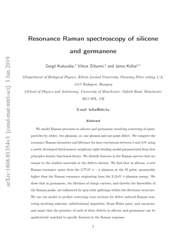 Resonance Raman Spectroscopy of Silicene and Germanene