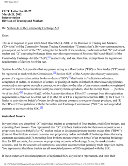 CFTC Letter 02-27