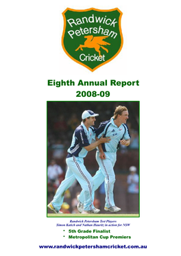 Randwick Petersham Cricket Club a Safe and Successful 2009-2010 Season