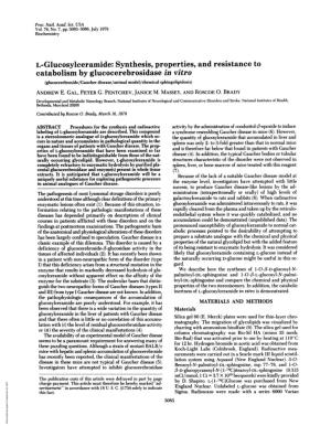 L-Glucosylceramide: Synthesis, Properties, and Resistance