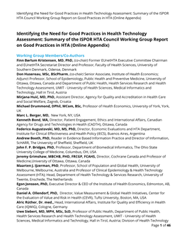 Identifying the Need for Good Practices in Health Technology