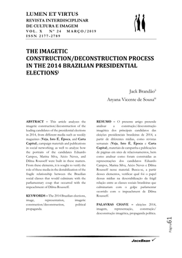 THE IMAGETIC CONSTRUCTION/DECONSTRUCTION PROCESS in the 2014 BRAZILIAN PRESIDENTIAL Electionsi