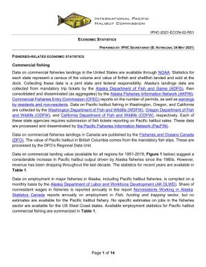 Page 1 of 14 Commercial Fishing Data on Commercial Fisheries Landings In