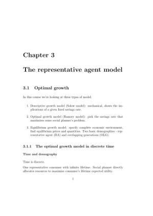 Chapter 3 the Representative Agent Model
