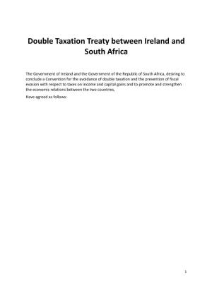 Double Taxation Treaty Between Ireland and the Republic of South Africa