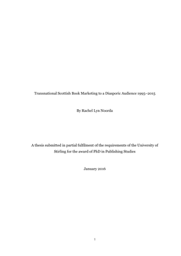 Transnational Scottish Book Marketing to a Diasporic Audience 1995–2015
