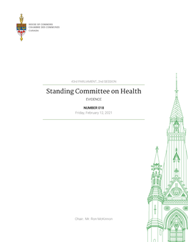 Evidence of the Standing Committee on Health
