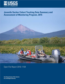 Juvenile Sucker Cohort Tracking Data Summary and Assessment of Monitoring Program, 2015