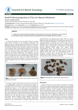 Death Following Ingestion of Clitocybe Species Mushroom