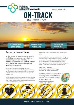 Manawatū Issue 18, 8 April 2020 ON-TRACK LIVE | WORK | PLAY