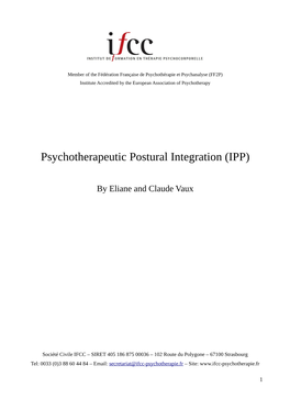 Psychotherapeutic Postural Integration (IPP)