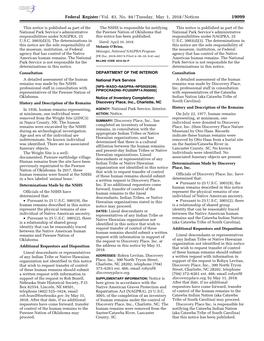 Federal Register/Vol. 83, No. 84/Tuesday, May 1, 2018/Notices