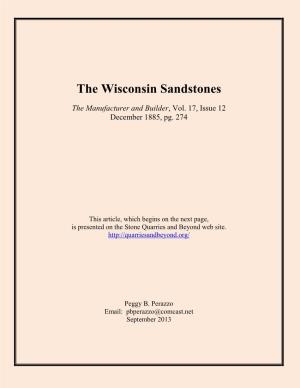 The Wisconsin Sandstones