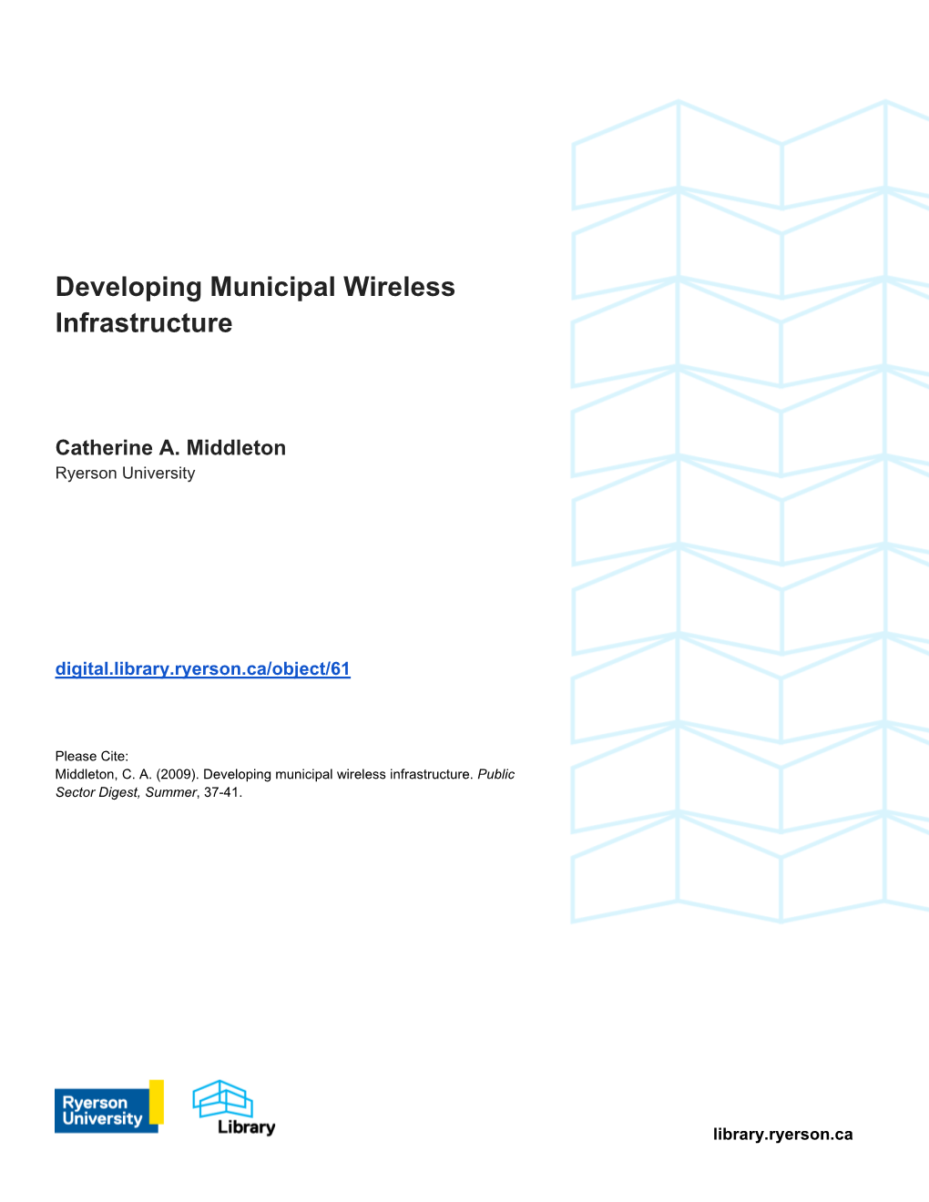 Developing Municipal Wireless Infrastructure