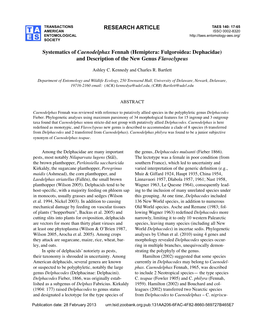 RESEARCH ARTICLE Systematics of Caenodelphax Fennah