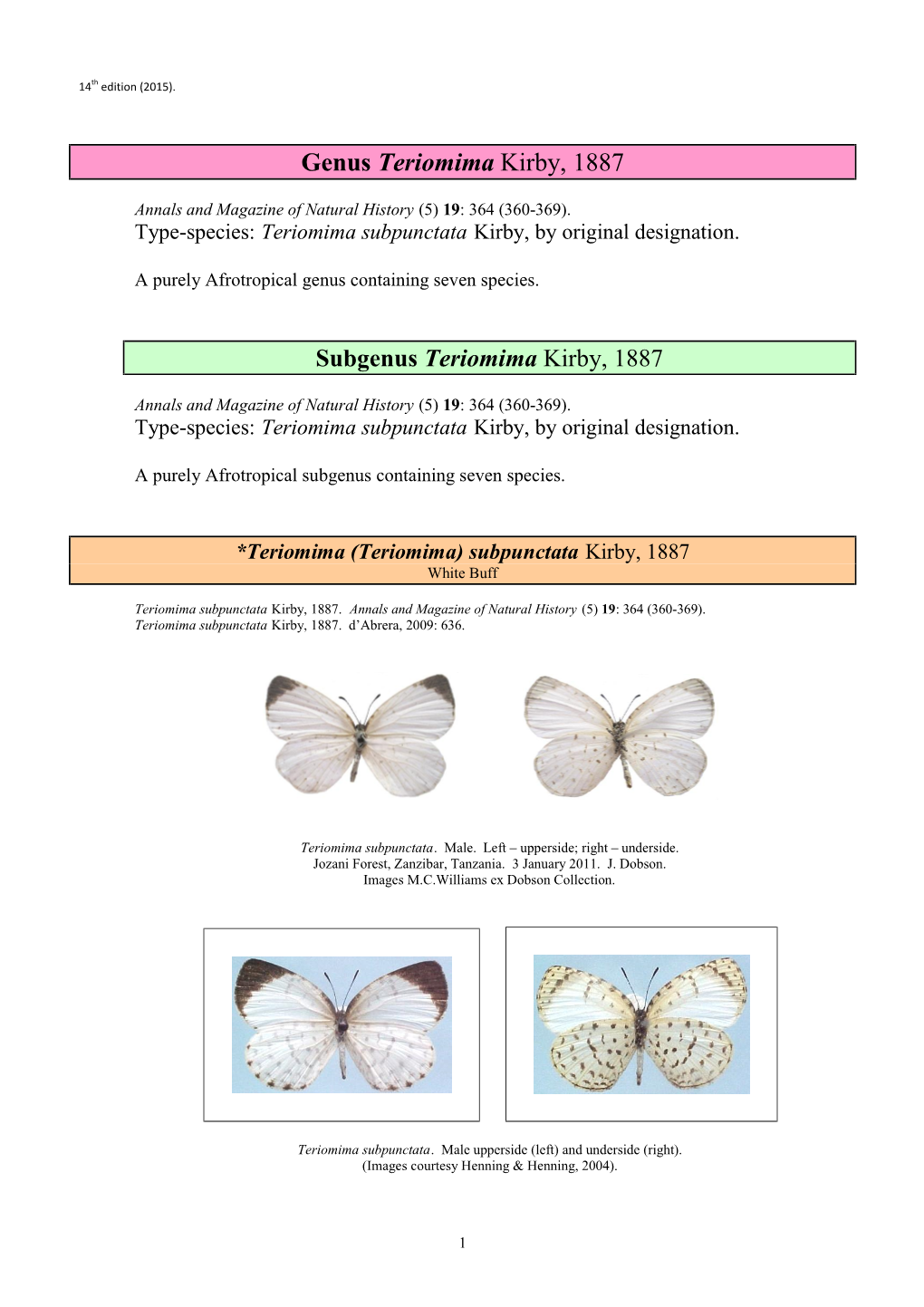 220 Genus Teriomima Kirby