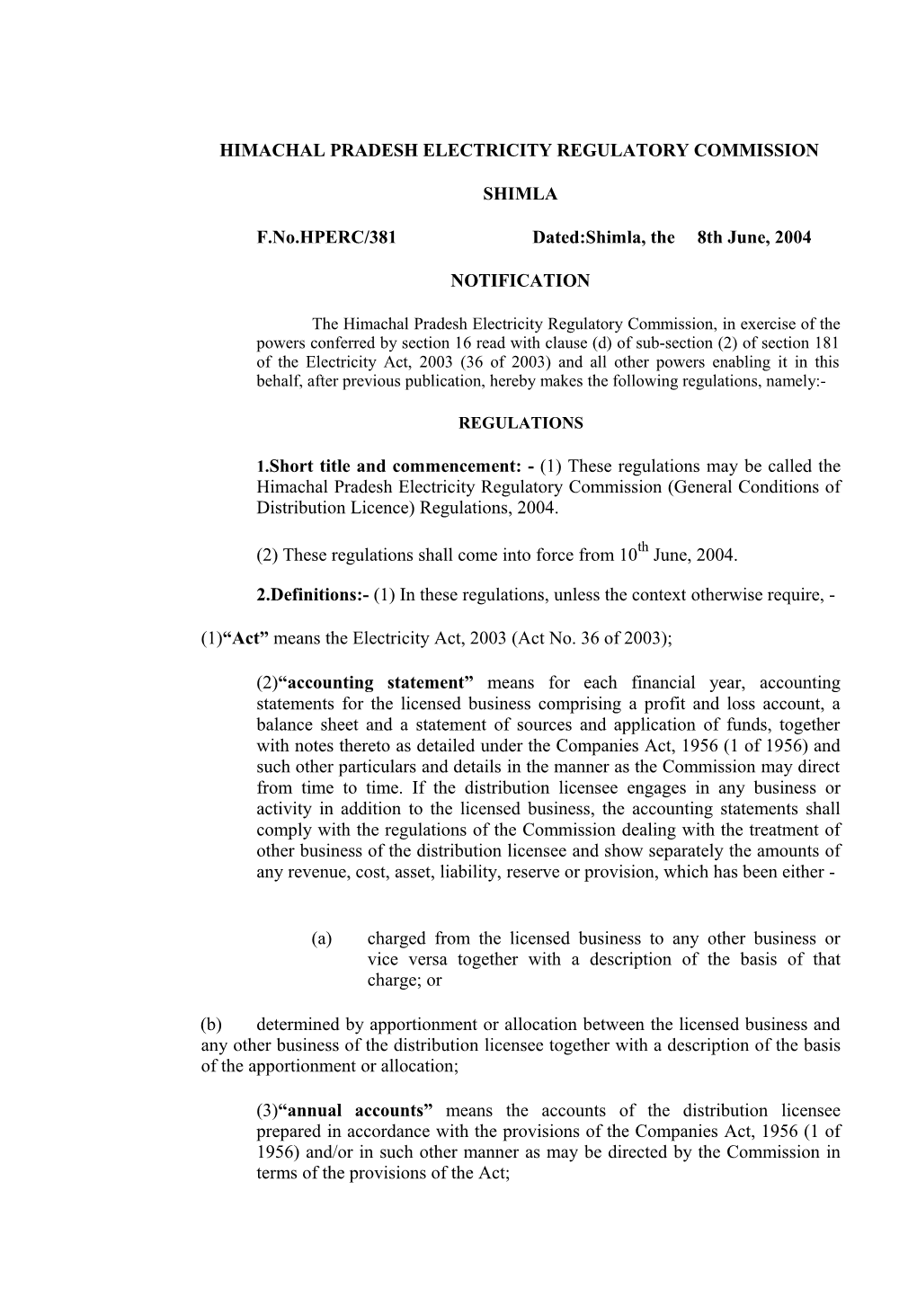 Himachal Pradesh Electricity Regulatory Commission s1