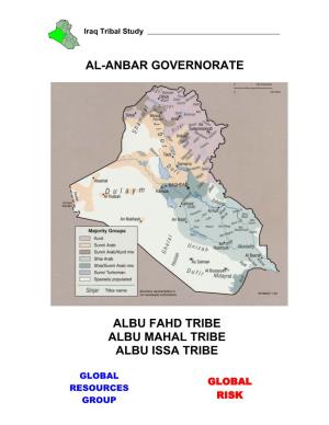 Iraq Tribal Study – Al-Anbar Governorate: the Albu Fahd Tribe