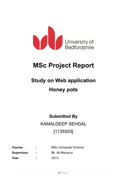 Msc Project Report