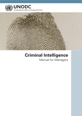 Criminal Intelligence: Manual for Managers