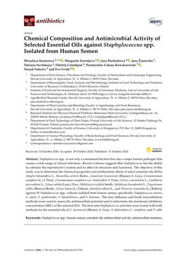 Chemical Composition and Antimicrobial Activity of Selected Essential Oils Against Staphylococcus Spp
