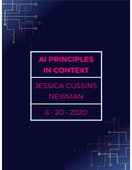 AI PRINCIPLES in CONTEXT: Tensions and Opportunities for the United States and China