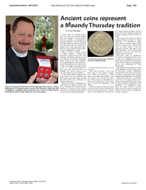 Ancient Coins Represent a Maundy Thursday Tradition