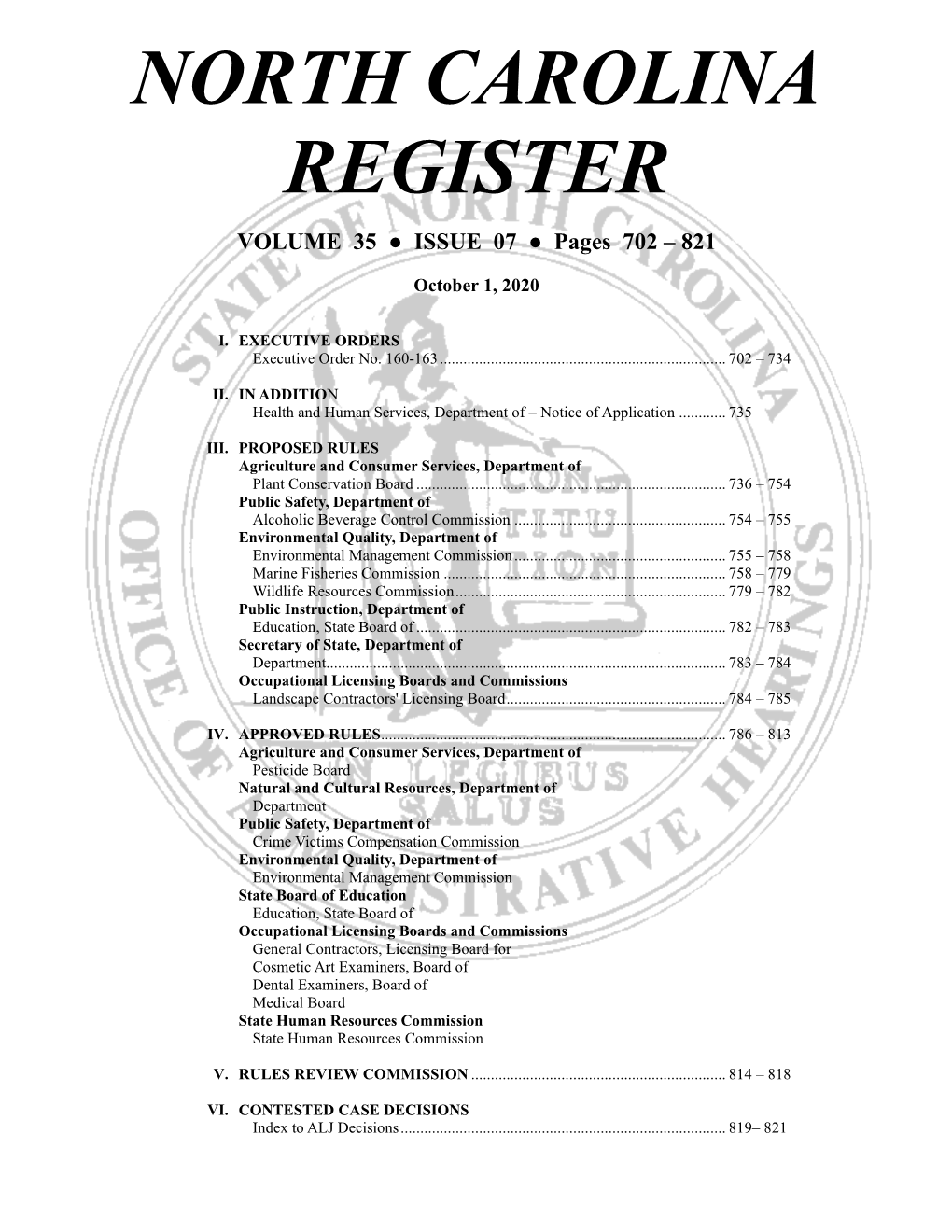 North Carolina Register