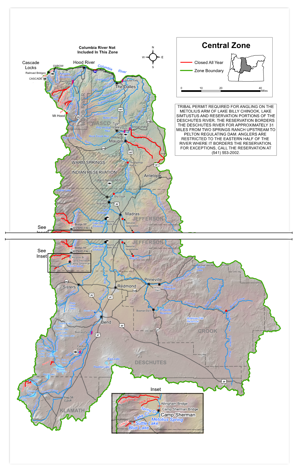 Central Zone Included in This Zone