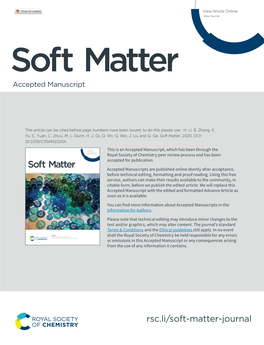 Soft Matter Accepted Manuscript