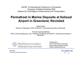 Permafrost in Marine Deposits at Ilulissat Airport in Greenland, Revisited