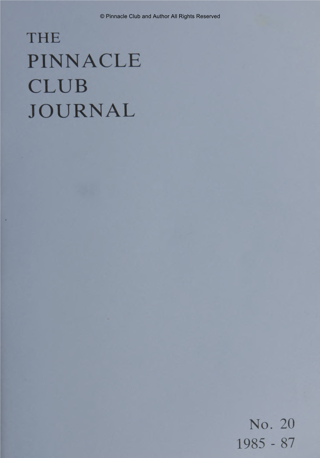 Pinnacle Club Journal