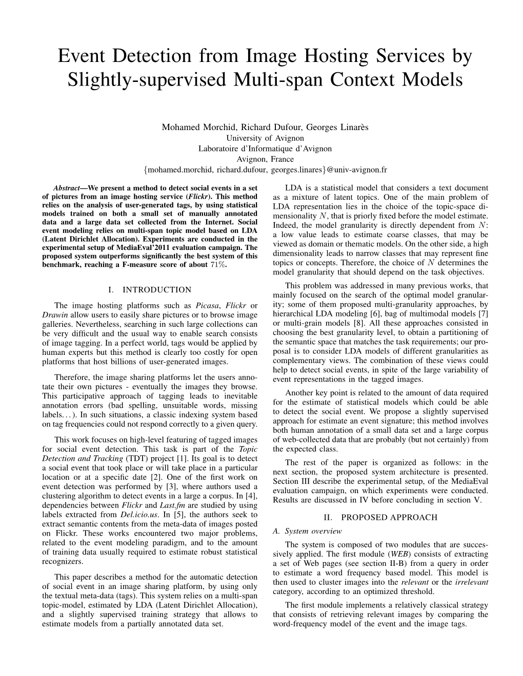 Event Detection from Image Hosting Services by Slightly-Supervised Multi-Span Context Models