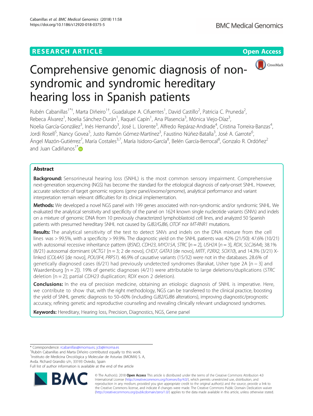 Comprehensive Genomic Diagnosis of Non-Syndromic and Syndromic