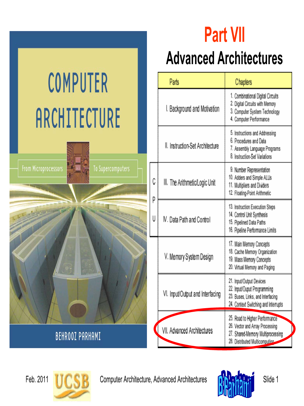 Computer Architecture, Part 7