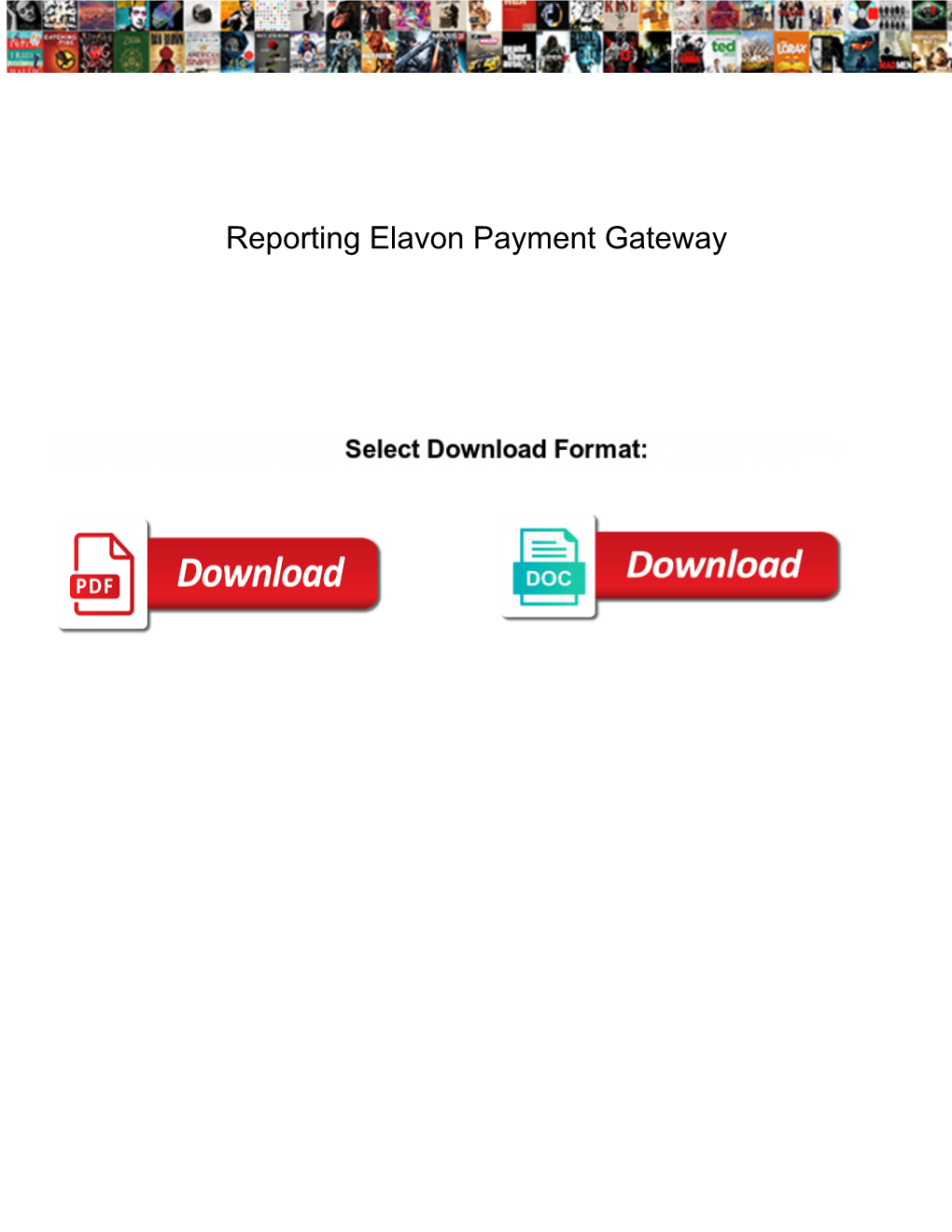 Reporting Elavon Payment Gateway